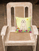 Easter Eggs Cocker Spaniel Buff Decorative Throw Pillow 18x18 Indoor Outdoor Accent Cushion, Fabric Cover with Insert for Sofa, Bed, Porch & Living Room