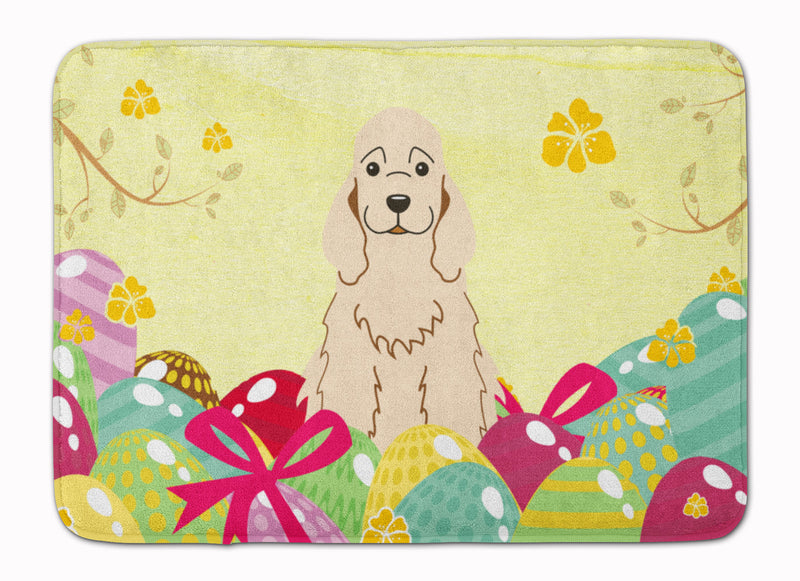 Easter Eggs Cocker Spaniel Buff Machine Washable Memory Foam Mat BB6094RUG