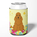 Easter Eggs Cocker Spaniel Red Can or Bottle Hugger Cooler Sleeve for Standard 12 oz Cans, Insulated Foam Beer & Soda Can Hugger Reusable