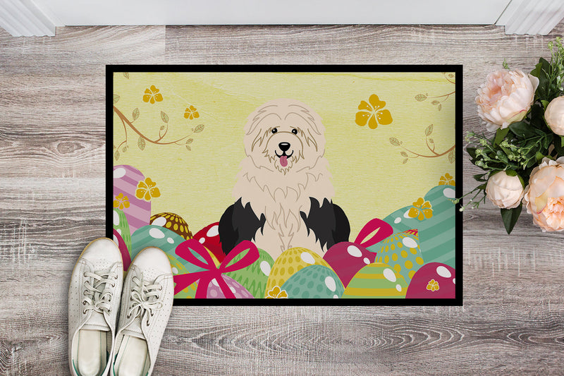 Easter Eggs Old English Sheepdog Indoor or Outdoor Mat 18x27 BB6096MAT