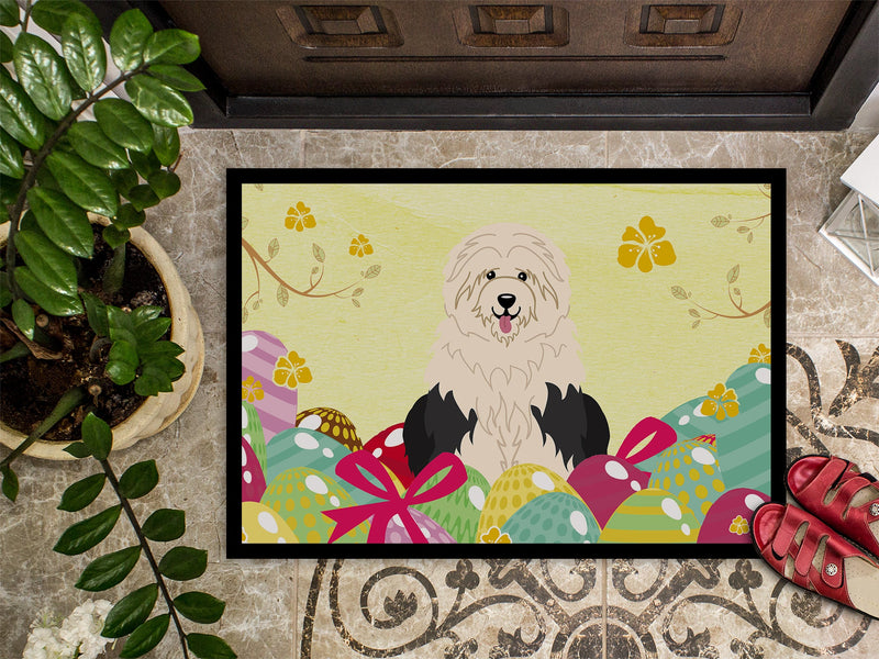 Easter Eggs Old English Sheepdog Indoor or Outdoor Mat 18x27 BB6096MAT