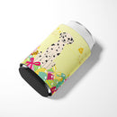 Easter Eggs Dalmatian Can or Bottle Hugger Cooler Sleeve for Standard 12 oz Cans, Insulated Foam Beer & Soda Can Hugger Reusable