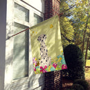 Easter Eggs Dalmatian House Flag 28x40 Porch Sleeve Pole Decorative Outside Yard Banner Artwork Wall Hanging, Polyester