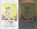 Easter Eggs Dalmatian Ceramic Night Light Compact, UL-Certified, Ideal for Bedroom, Bathroom, Nursery, Hallway, Kitchen, 6x4x3, Multicolor