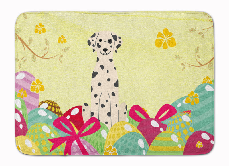 Easter Eggs Dalmatian Machine Washable Memory Foam Mat BB6097RUG