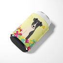 Easter Eggs Smooth Fox Terrier Can or Bottle Hugger Cooler Sleeve for Standard 12 oz Cans, Insulated Foam Beer & Soda Can Hugger Reusable