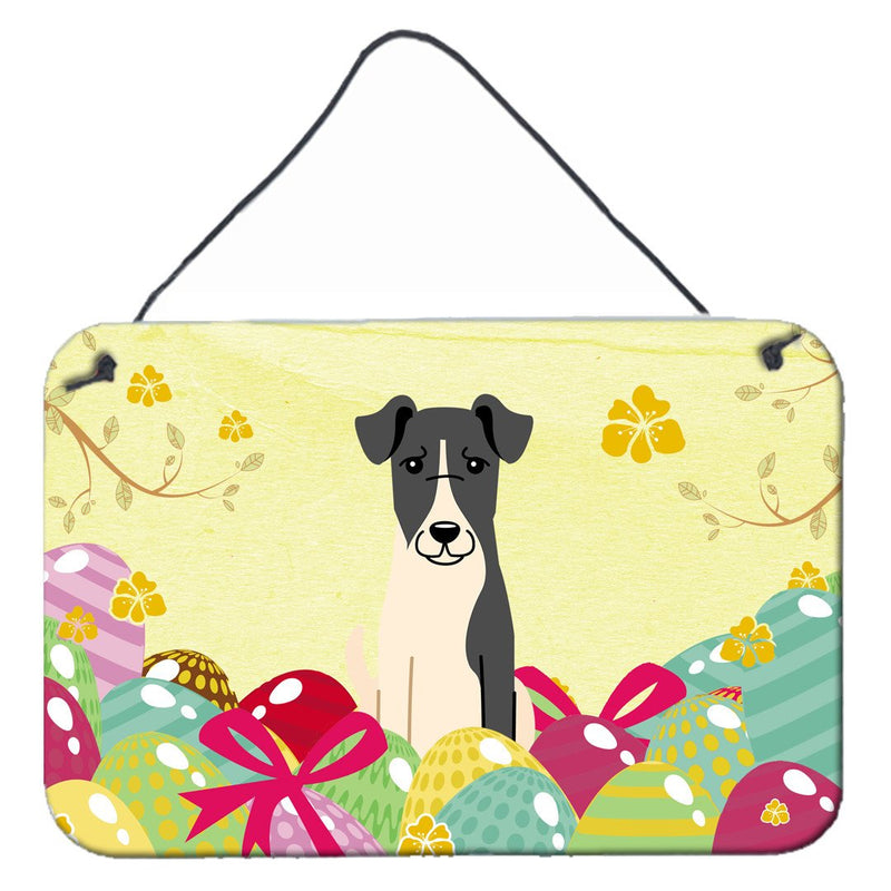 Easter Eggs Smooth Fox Terrier Wall or Door Hanging Prints BB6098DS812