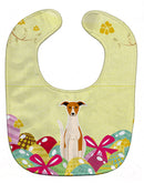 Easter Eggs Whippet Baby Bib Easy-Clean Baby Bib Baby Feeding Accessory Baby Mealtime Essential, 10 x 13, Multicolor