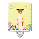 Easter Eggs Whippet Ceramic Night Light Compact, UL-Certified, Ideal for Bedroom, Bathroom, Nursery, Hallway, Kitchen, 6x4x3, Multicolor