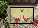 Easter Eggs Whippet Doormat Indoor Outdoor 18H X 27W Front Door Mat Rugs for Entryway, Non Slip Washable