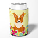 Easter Eggs Corgi Can or Bottle Hugger Cooler Sleeve for Standard 12 oz Cans, Insulated Foam Beer & Soda Can Hugger Reusable