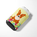 Easter Eggs Corgi Can or Bottle Hugger Cooler Sleeve for Standard 12 oz Cans, Insulated Foam Beer & Soda Can Hugger Reusable