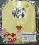 Easter Eggs Wire Fox Terrier Baby Bib Easy-Clean Baby Bib Baby Feeding Accessory Baby Mealtime Essential, 10 x 13, Multicolor