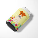 Easter Eggs Wire Fox Terrier Can or Bottle Hugger Cooler Sleeve for Standard 12 oz Cans, Insulated Foam Beer & Soda Can Hugger Reusable