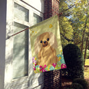 Easter Eggs Pekingese Fawn Sable House Flag 28x40 Porch Sleeve Pole Decorative Outside Yard Banner Artwork Wall Hanging, Polyester