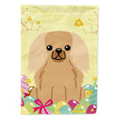Easter Eggs Pekingese Fawn Sable House Flag 28x40 Porch Sleeve Pole Decorative Outside Yard Banner Artwork Wall Hanging, Polyester