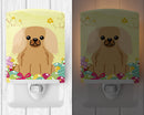 Easter Eggs Pekingese Fawn Sable Ceramic Night Light Compact, UL-Certified, Ideal for Bedroom, Bathroom, Nursery, Hallway, Kitchen, 6x4x3, Multicolor