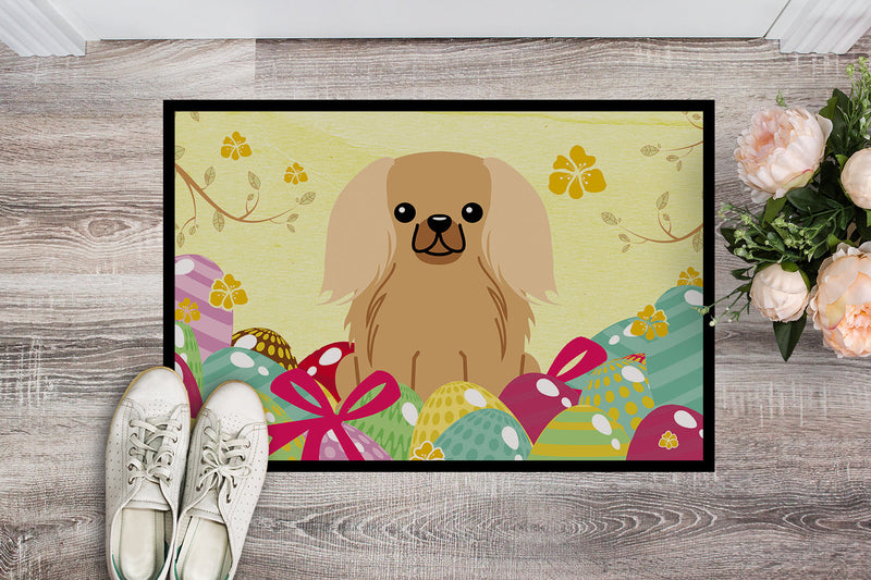 Easter Eggs Pekingnese Fawn Sable Indoor or Outdoor Mat 18x27 BB6104MAT