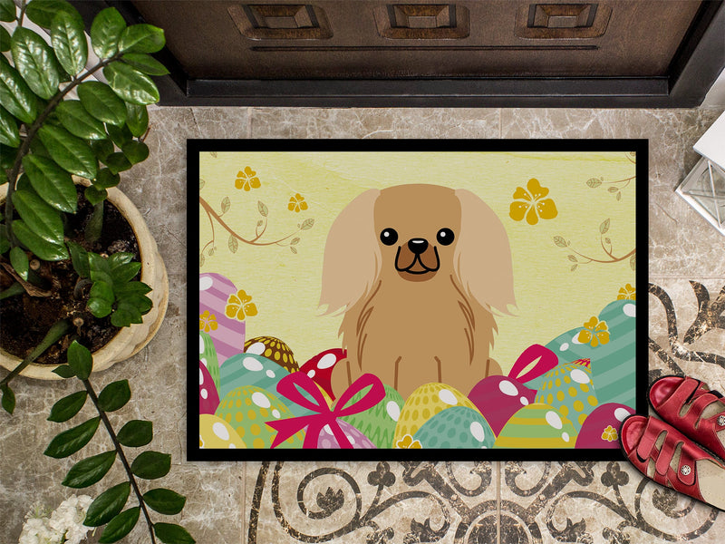 Easter Eggs Pekingnese Fawn Sable Indoor or Outdoor Mat 18x27 BB6104MAT