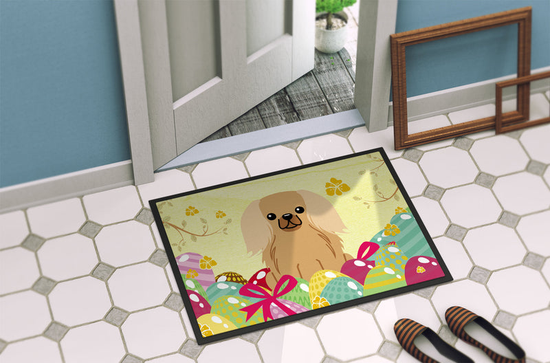 Easter Eggs Pekingnese Fawn Sable Indoor or Outdoor Mat 18x27 BB6104MAT