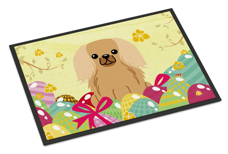 Easter Eggs Pekingnese Fawn Sable Indoor or Outdoor Mat 18x27 BB6104MAT