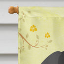 Easter Eggs Pekingese Black White House Flag 28x40 Porch Sleeve Pole Decorative Outside Yard Banner Artwork Wall Hanging, Polyester