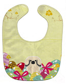Easter Eggs Pekingese Cream Baby Bib Easy-Clean Baby Bib Baby Feeding Accessory Baby Mealtime Essential, 10 x 13, Multicolor