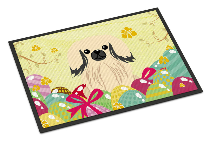 Easter Eggs Pekingnese Cream Indoor or Outdoor Mat 18x27 BB6106MAT