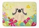 Easter Eggs Pekingese Cream Memory Foam Kitchen Mat Machine Washable Anti-Fatigue Cushion Comfort Bath or Kitchen Rug