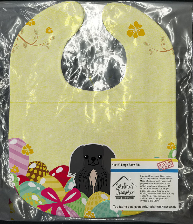 Easter Eggs Pekingnese Black Baby Bib BB6107BIB