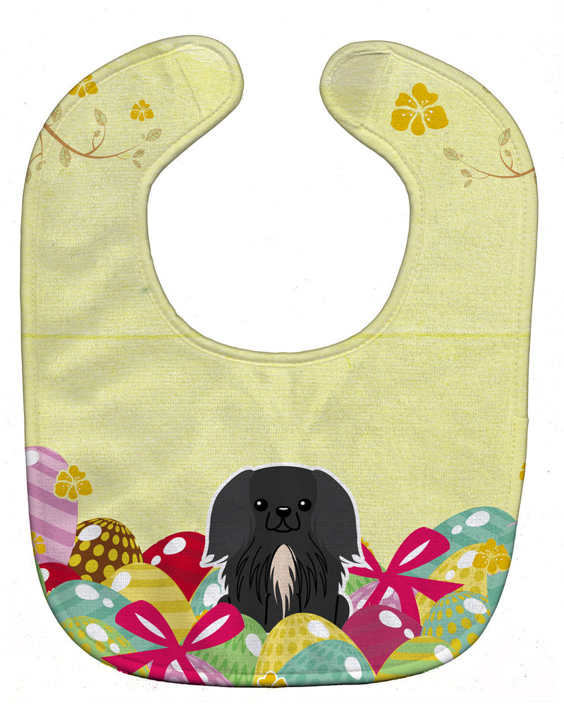 Easter Eggs Pekingnese Black Baby Bib BB6107BIB