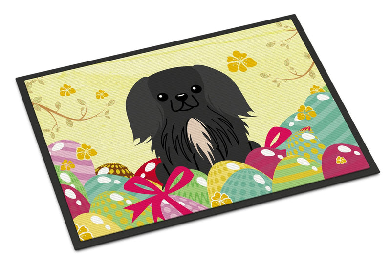 Easter Eggs Pekingnese Black Indoor or Outdoor Mat 24x36 BB6107JMAT