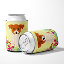 Easter Eggs Jack Russell Terrier Can or Bottle Hugger Cooler Sleeve for Standard 12 oz Cans, Insulated Foam Beer & Soda Can Hugger Reusable