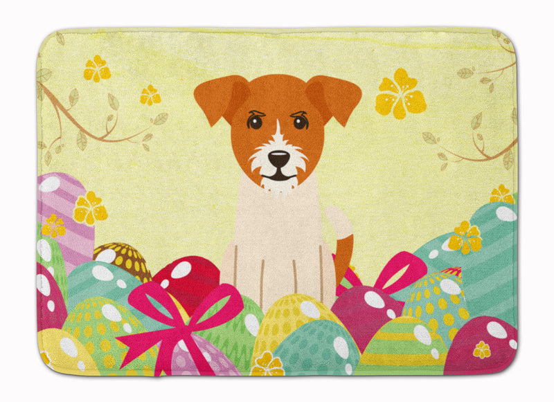 Easter Eggs Jack Russell Terrier Machine Washable Memory Foam Mat BB6108RUG