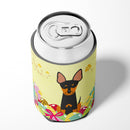 Easter Eggs English Toy Terrier Can or Bottle Hugger Cooler Sleeve for Standard 12 oz Cans, Insulated Foam Beer & Soda Can Hugger Reusable