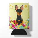 Easter Eggs English Toy Terrier Can or Bottle Hugger Cooler Sleeve for Standard 12 oz Cans, Insulated Foam Beer & Soda Can Hugger Reusable