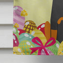 Easter Eggs English Toy Terrier House Flag 28x40 Porch Sleeve Pole Decorative Outside Yard Banner Artwork Wall Hanging, Polyester