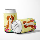 Easter Eggs English Foxhound Can or Bottle Hugger Cooler Sleeve for Standard 12 oz Cans, Insulated Foam Beer & Soda Can Hugger Reusable