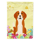 Easter Eggs English Foxhound House Flag 28x40 Porch Sleeve Pole Decorative Outside Yard Banner Artwork Wall Hanging, Polyester