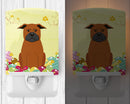 Easter Eggs Chinese Chongqing Dog Ceramic Night Light Compact, UL-Certified, Ideal for Bedroom, Bathroom, Nursery, Hallway, Kitchen, 6x4x3, Multicolor