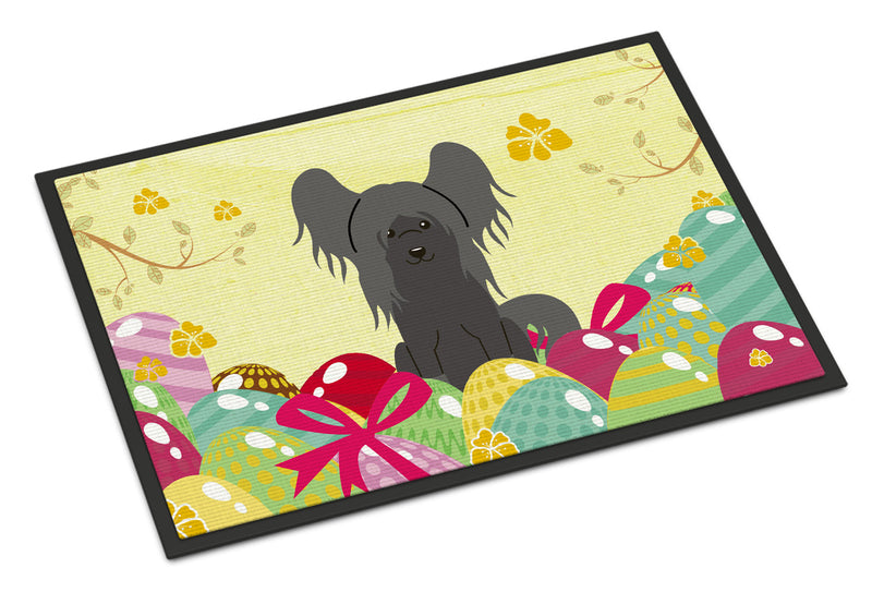 Easter Eggs Chinese Crested Black Indoor or Outdoor Mat 18x27 BB6112MAT