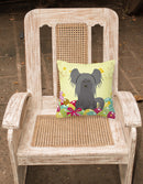 Easter Eggs Chinese Crested Black Decorative Throw Pillow 18x18 Indoor Outdoor Accent Cushion, Fabric Cover with Insert for Sofa, Bed, Porch & Living Room