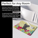 Easter Eggs Chinese Crested Black Memory Foam Kitchen Mat Machine Washable Anti-Fatigue Cushion Comfort Bath or Kitchen Rug