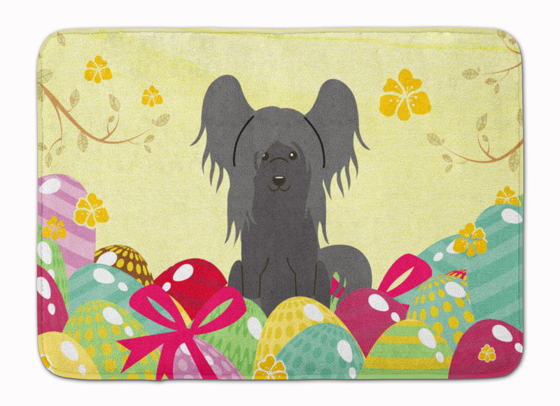 Easter Eggs Chinese Crested Black Machine Washable Memory Foam Mat BB6112RUG