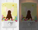 Easter Eggs Chinese Crested Cream Ceramic Night Light Compact, UL-Certified, Ideal for Bedroom, Bathroom, Nursery, Hallway, Kitchen, 6x4x3, Multicolor