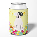 Easter Eggs White Boxer Cooper Can or Bottle Hugger Cooler Sleeve for Standard 12 oz Cans, Insulated Foam Beer & Soda Can Hugger Reusable