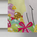 Easter Eggs White Boxer Cooper House Flag 28x40 Porch Sleeve Pole Decorative Outside Yard Banner Artwork Wall Hanging, Polyester