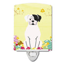 Easter Eggs White Boxer Cooper Ceramic Night Light Compact, UL-Certified, Ideal for Bedroom, Bathroom, Nursery, Hallway, Kitchen, 6x4x3, Multicolor