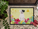 Easter Eggs White Boxer Cooper Doormat Indoor Outdoor 24H X 36W Front Door Mat Rugs for Entryway, Non Slip Washable Low Pile,