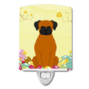 Easter Eggs Fawn Boxer Ceramic Night Light Compact, UL-Certified, Ideal for Bedroom, Bathroom, Nursery, Hallway, Kitchen, 6x4x3, Multicolor